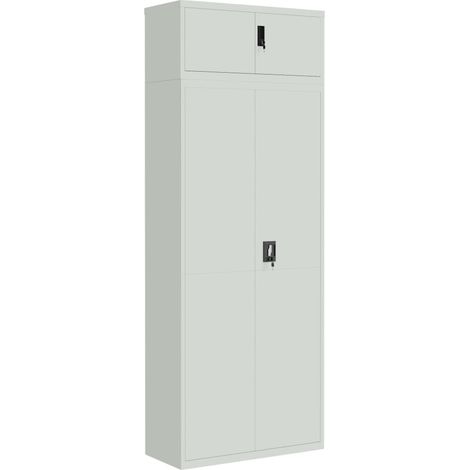 Maison Exclusive - Armadio Classificatore Grigio Chiaro 90x40x240 cm in Acciaio