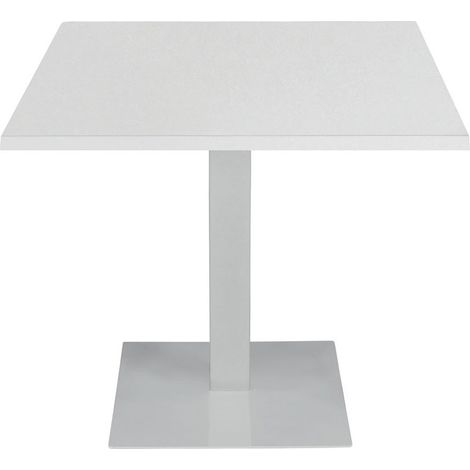 Tavolo da Ristorante Base Quadrata Bianca Piano Bianco Dimensione Tavoli: 80 x 80