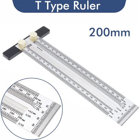 règle à trous de 220 mm Règle à tracer en acier inoxydable, règle à trous, règle de traçage pour le travail du bois, équerre, règle à trous pour le travail du bois, règle graduée, outils (1/5)