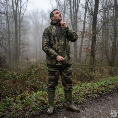 Ensemble de pluie imperméable Percussion camouflage CE (1/5)