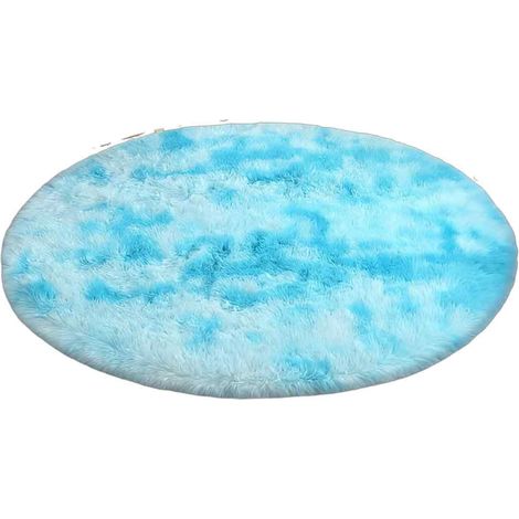 Tapis Shaggy - Rond - 40 cm ou 60 cm - Anti-dérapant - Pour Salon Chambre ou Yoga - 1 pièce (1/5)