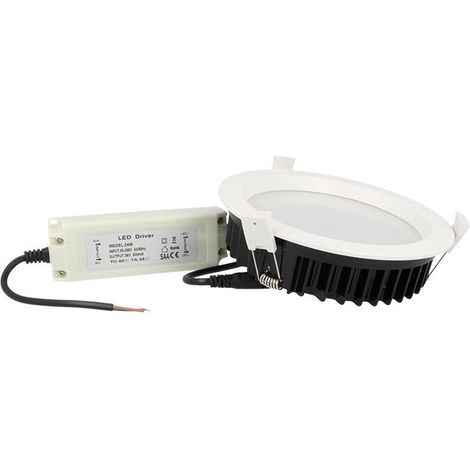Lampada Faro Led Incasso Da Soffitto 25W Bianco Caldo Rotondo Per Centro Commerciale Diametro 170mm IP44
