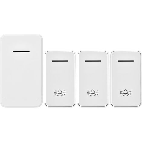 Sonnette sans fil étanche à piles pour la maison, sonnette trois en un (1/5)