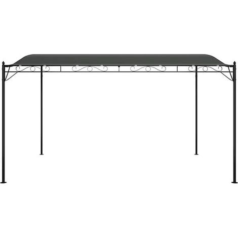 Auvent anthracite 4 x 3 m en acier – Protection solaire pour jardin, terrasse et extérieur, durable (1/5)