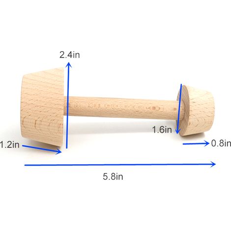 Pilon à tartelettes aux œufs double face en bois, outil de cuisine pour la pâtisserie et le façonnage. (1/5)