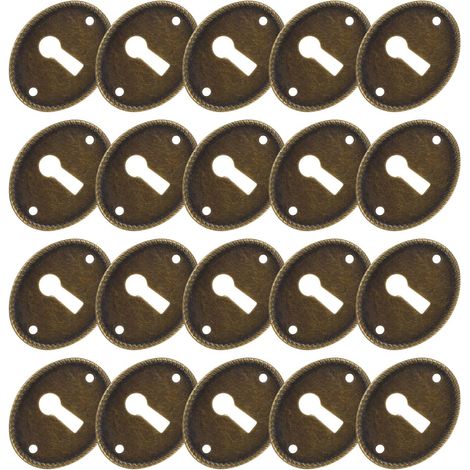 jojofuny Cache-serrures ovales à bords lisses, lot de 20 pièces (1/5)
