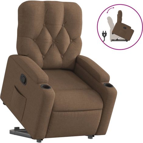 Maison Exclusive - Relaxsessel mit Aufstehhilfe Braun Stoff