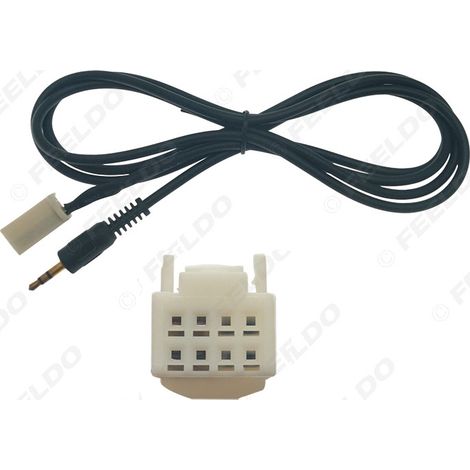 Compatible avec le câble d'entrée audio AUX mâle 3,5 mm du lecteur CD 6 disques d'origine de l'ancienne Subaru Forester.