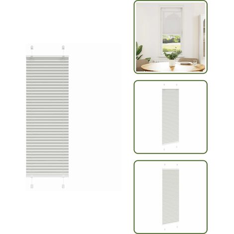 Plissee Hellgrau 50x100 cm Stoffbreite 49,4 cm Polyester - Plissee - Plissees - Faltrollo - Jalousie (1/5)