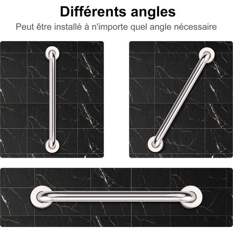 Barra de apoyo para ducha, barra de apoyo para inodoro de 30 cm, asa de acero inoxidable para personas mayores y personas con discapacidad, asa de seguridad y equilibrio para inodoro, cocina y dormito (1/4)