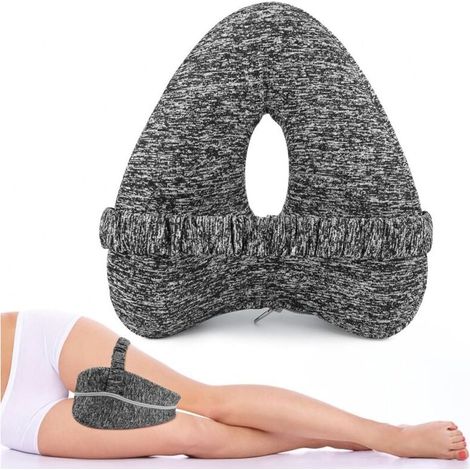 Coussin Orthopédique Genou Pour Dormir Sur Le Côté Avec Ceinture Ergonomique Mousse Mémoire (1/4)