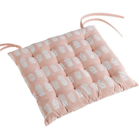 Galette de Chaise "Carlota" 40x40cm Rose (1/2)