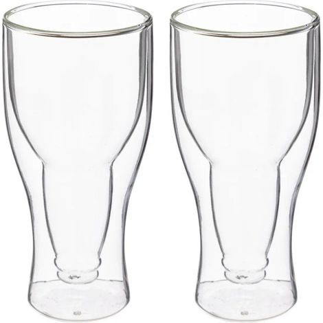 Lot de 2 Verres à Bière "Double Paroi" 35cl Transparent (1/3)
