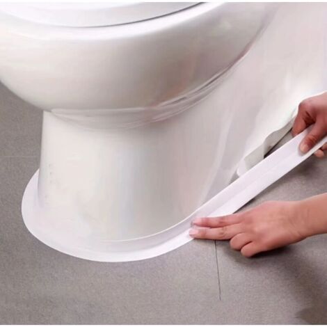 Ruban adhésif d'étanchéité, blanc, 5 m, imperméable et résistant à la moisissure, pour embellir les coutures.