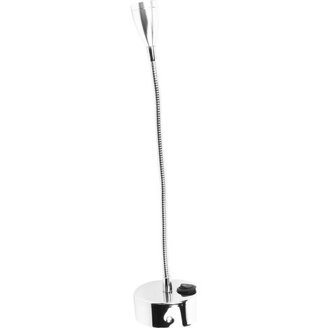 Silver LED Wall Lamps Flexible Gooseneck Bedroom Bedside Reading Light Cool White (Type 2) (1/3)