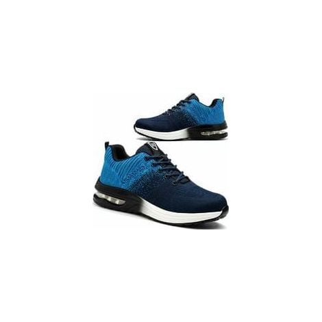 Chaussures de sécurité légères pour hommes et femmes, respirantes et confortables, avec embout en acier, pointure 38, bleues - RAPANDA (1/5)
