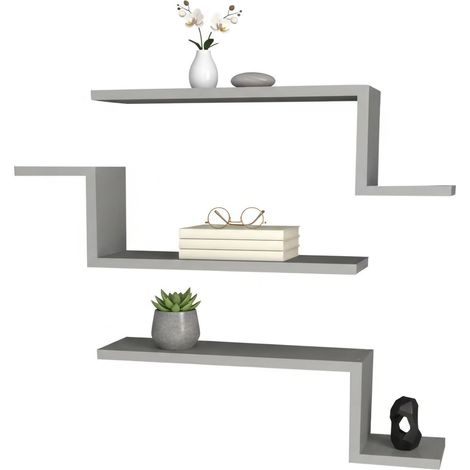 Mensola Baku, un Ripiano, 56x15x18h cm Bianco