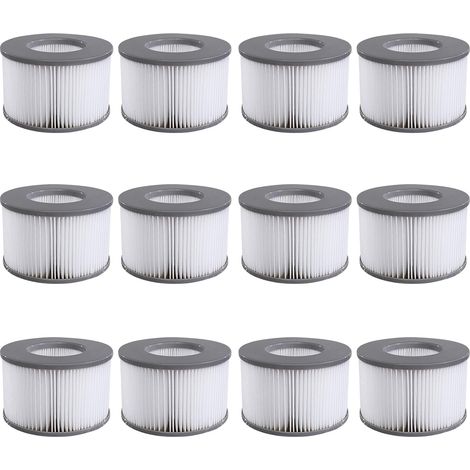Filtres MSPA, filtres de remplacement pour piscine gonflable Whirlpool, filtres de baignoire (lot de 12) (1/5)