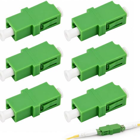 6 Pcs Adaptateur LC/APC Femelle Fibre Optique, Monomode pour FTTH FTTx (1/5)