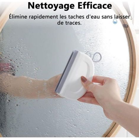 2pcs Mini Raclette – Poignée ergonomique – Pour vitres, douche et miroirs (1/4)
