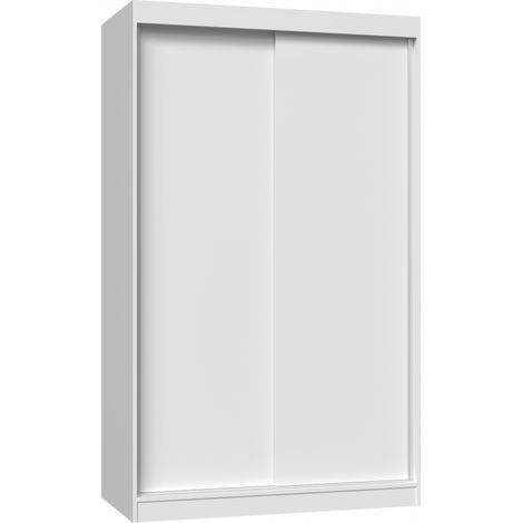 PAOLO - Armoire penderie à 2 portes coulissantes - Largeur 120 cm - Dressing de chambre 2 portes
