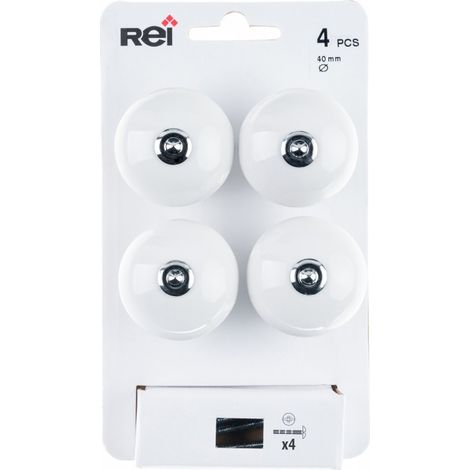 Boutons Porcelaine Chromée Rei élégance Et Durabilité Pour Meubles - Reunion Industrial (1/3)