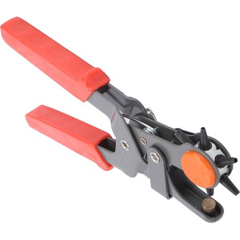 Pince perforatrice manuelle en cuir, 6 tailles de trous rondes, outil de découpe multiprise pour ceintures et bricolage, étau pratique (1/5)
