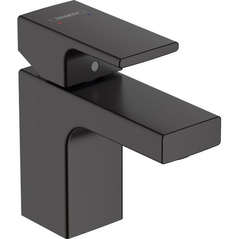 Hansgrohe Vernis Shape Bathroom Mini Mono Basin Mixer Tap Single Lever Black (1/3)