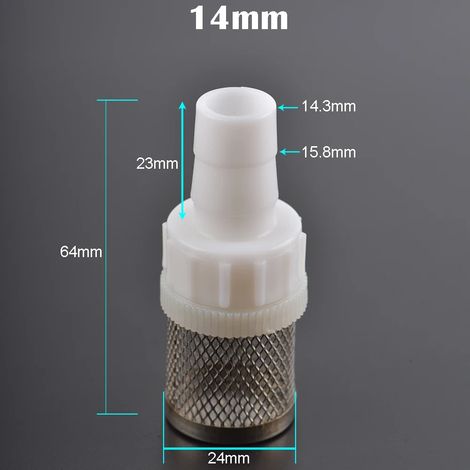 Filtre à tuyau (14 mm - Chine continentale) pour lavage de voiture, arrosage de jardin, aquarium, en acier inoxydable. (1/5)