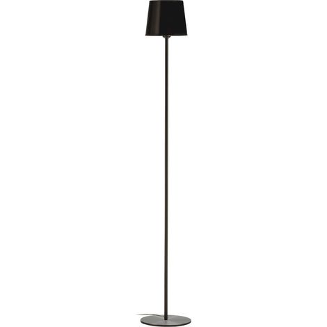 Lampadaire métal plombé avec abat jour élégant style moderne - plombé foncé effet métal