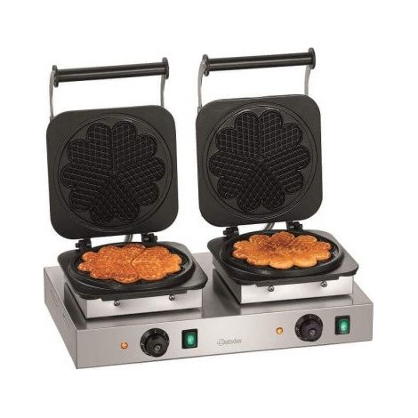 Gaufrier double Bartscher 2HW211, Gaufres cœur, Fonte, 4400 W, 220 V - MONO