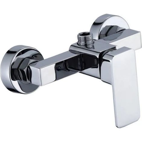 Robinet de douche mélangeur eau chaude/eau froide, matériau en alliage, type tuyau, noyau de la valve de douche en céramique. (1/5)
