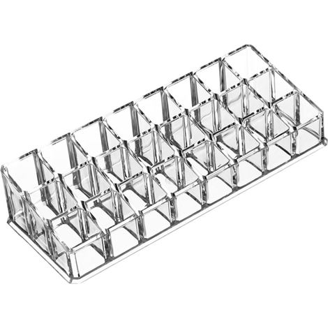 Organisateur à Lèvres Transparent Acrylique Boîte De Rangement Cosmétique avec Compartiments pour Gloss Lèvres Pratique Et Portable (1/5)