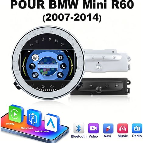 7 pouces Carplay 8 cœurs Autoradio pour BMW Mini R60(2007-2014) 32G JUNSUN (1/5)