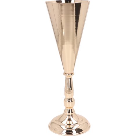 Vase en fer doré style européen, décor vintage exquis, pour mariage hôtel fête maison, 12x36cm / 4,7x14,2 pouces (1/5)