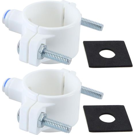 2 Pcs Drain Valve Clamp Clamp Quick Connect Hose Adapter 1/4" for Water Filters (1/5)
