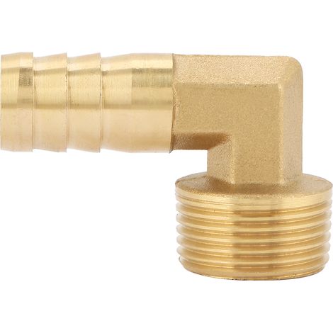 1 raccord coudé en laiton 3/4" avec filetage extérieur et embout cannelé (16 mm) (1/5)