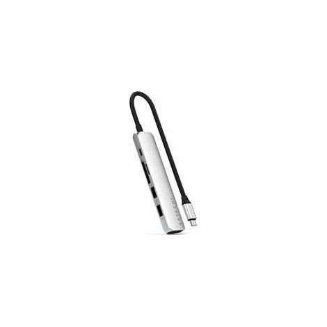 Station d`accueil PC portable Satechi Hub USB-C Multiport 6-en-1 Silver
