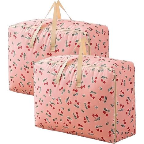 Sacs de rangement imperméables extra larges - Lot de 2 - Rose - Tissu Oxford - 60 x 50 x 28 cm (1/5)