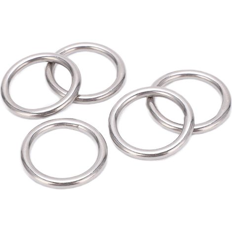 5 Anneaux en O en Acier Inoxydable 304 pour Équipement Nautique, Accastillage Bateau et Accessoires Yoga, Lot de 5 Pièces 4x25mm (1/5)