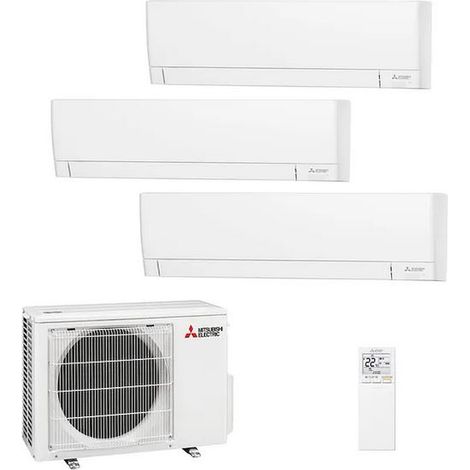 MITSUBISHI Condizionatore trialsplit inverter 12000 +12000+15000 BTU WIFI PLUS codice prod: MSZ-AY35(2)42VGKP MXZ-4F72VF4