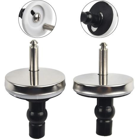 Lot de 2 charnières de siège de toilette en acier inoxydable, fixation par le haut, remplacement rapide, compatibles avec les meubles de salle de bain. (1/5)