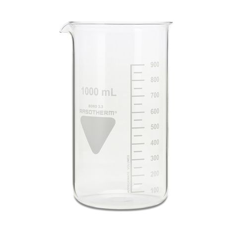 Bécher RS PRO, Verre borosilicate, 1L ( Prix pour Paquet de 10 )
