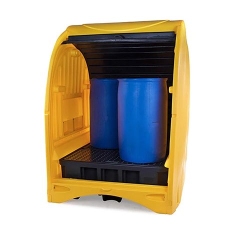 Auffangwanne für 4 Fässer - Inhalt 250 Liter - SJC4-YE-BK-B-F