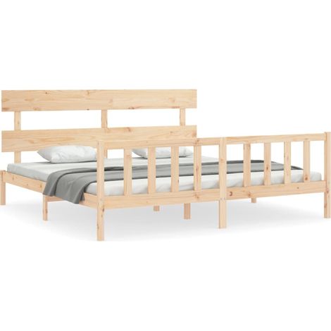 Maison Exclusive - Estructura de cama de matrimonio con cabecero