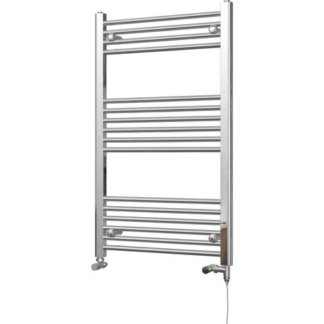 Zennor - Chrome Dual Fuel Towel Rail H1000mm x W600mm Standard - Straight (1/3)