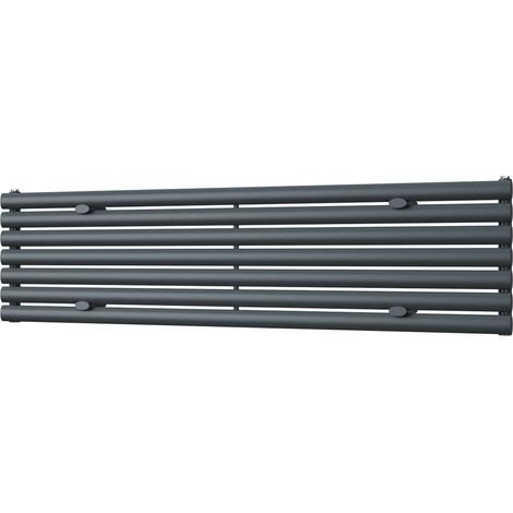 Omeara Axis - Anthracite Horizontal Radiator H406mm x W1600mm Single Panel (1/3)