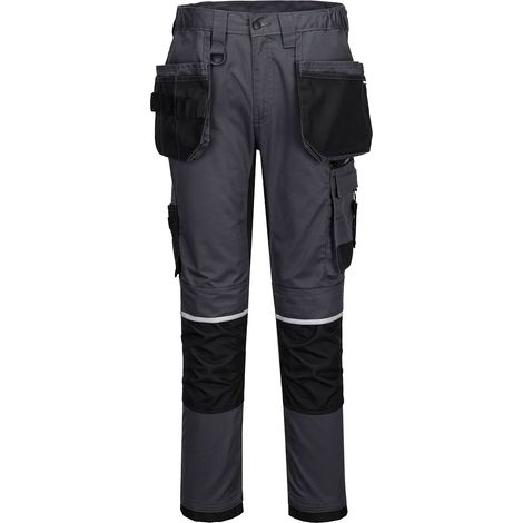 Pantalon Stretch Wx2 Holster - Taille 28 - Gris Métal Short - Portwest