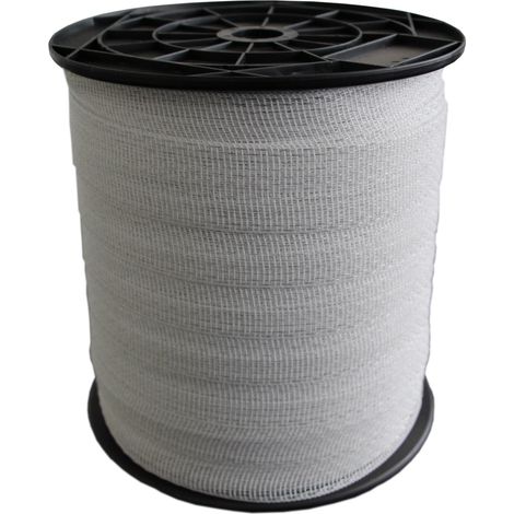 Ruban de clôture électrique Basic - blanc- 200 m, 20 mm, 4 conducteurs