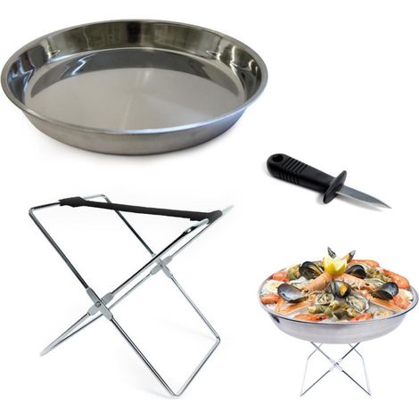 Coffret Dégustation "Huîtres & Fruit de Mer" 34cm Argent (1/2)